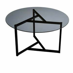 Czarny okrągły stolik ø 75 cm Trio – Neostill obraz