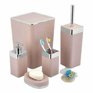 Różowy zestaw akcesoriów łazienkowych – Oyo Concept obraz
