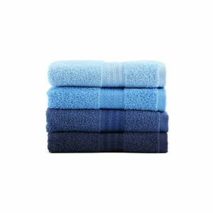 Komplet 4 niebieskich ręczników bawełnianych Foutastic Sky, 70x140 cm obraz