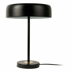 Czarna lampa stołowa z metalowym kloszem (wysokość 40 cm) Gold Disc – Leitmotiv obraz