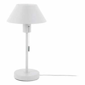 Biała lampa stołowa z metalowym kloszem (wysokość 36 cm) Office Retro – Leitmotiv obraz