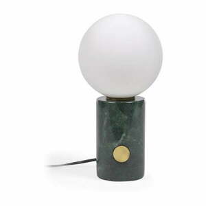 Zielona lampa stołowa ze szklanym kloszem (wys. 29 cm) Lonela – Kave Home obraz