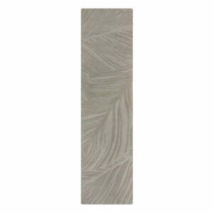 Jasnoszary wełniany chodnik 60x230 cm Lino Leaf – Flair Rugs obraz