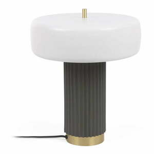 Biało-zielona lampa stołowa z metalowym kloszem (wys. 37, 5 cm) Serenella – Kave Home obraz