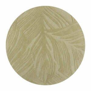 Zielony okrągły wełniany dywan ø 160 cm Lino Leaf – Flair Rugs obraz