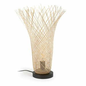 Lampa stołowa z bambusowym kloszem (wys. 50 cm) Citalli – Kave Home obraz