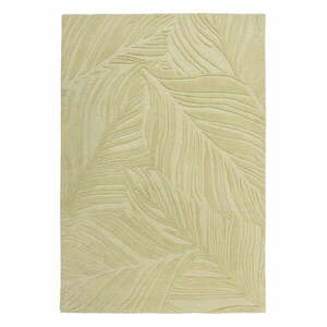 Zielony wełniany dywan 200x290 cm Lino Leaf – Flair Rugs obraz