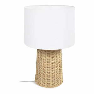Naturalna lampa stołowa z tekstylnym kloszem (wys. 51 cm) Kimjit – Kave Home obraz