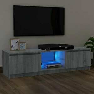 vidaXL Szafka pod TV z LED, szary dąb sonoma, 120x30x35, 5 cm obraz