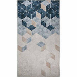 Granatowo-kremowy dywan odpowiedni do prania 80x50 cm – Vitaus obraz