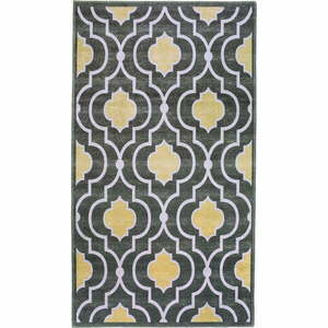 Żółto-szary dywan odpowiedni do prania 180x120 cm – Vitaus obraz