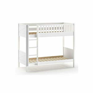 Białe piętrowe łóżko dziecięce 90x200 cm Scott – Vipack obraz