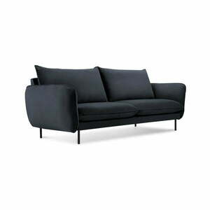 Ciemnoniebieska aksamitna sofa Cosmopolitan Design Vienna, 160 cm obraz
