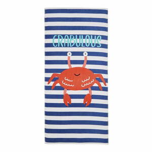 Niebieski ręcznik plażowy 160x76 cm Crabulous – Catherine Lansfield obraz