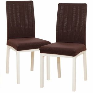 4Home Elastyczny pokrowiec na krzesło Magic clean ciemnobrązowy, 45 - 50 cm, 2 szt. obraz
