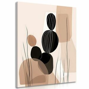 Obraz abstrakcyjne botaniczne kształty kaktusa obraz