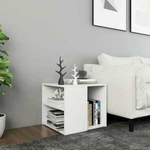 vidaXL Stolik boczny, biały, 50x50x45 cm, materiał drewnopochodny obraz