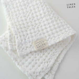 Biały ręcznik kąpielowy 100x140 cm Honeycomb – Linen Tales obraz