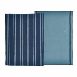 Zestaw 2 niebieskich ścierek z bawełny Södahl, 50x70 cm obraz