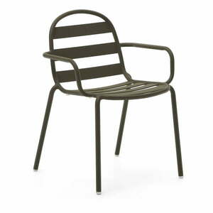 Zielone metalowe krzesło ogrodowe Joncols – Kave Home obraz