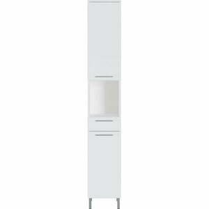 Biała wysoka szafka łazienkowa 30x190 cm Arvada – Germania obraz