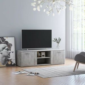 vidaXL Szafka pod TV, szarość betonu, 120x34x37 cm, płyta wiórowa obraz