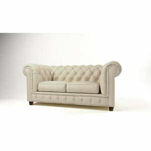 Kremowa aksamitna sofa 178 cm Cambridge – Ropez obraz