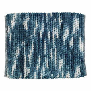 Niebieski tekstylny dywanik łazienkowy 55x65 cm Urdu – Wenko obraz