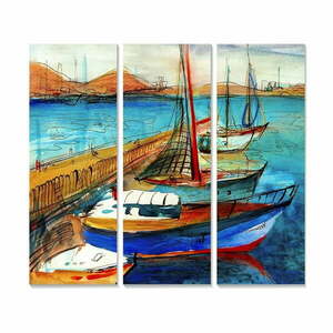 Obrazy zestaw 3 szt. 20x50 cm Sailing – Wallity obraz