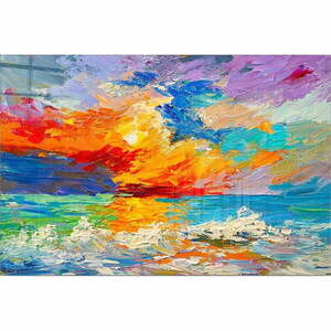 Szklany obraz 100x70 cm Abstract Sunset – Wallity obraz