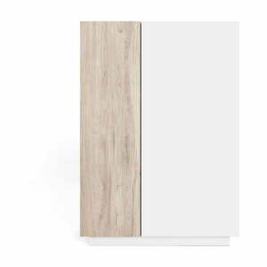 Biało-naturalna szafka w dekorze dębu 90x126 cm Udine – Marckeric obraz