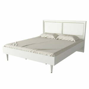 Białe łóżko dwuosobowe 160x200 cm Ravenna – Kalune Design obraz