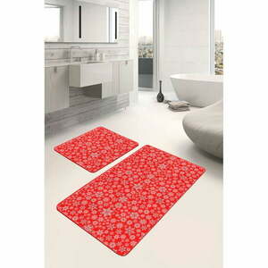Czerwone dywaniki łazienkowe zestaw 2 szt. 60x100 cm – Mila Home obraz