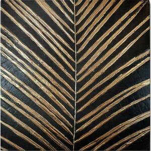 Ręcznie malowany obraz 70x70 cm Palm Leaf – Wallity obraz