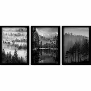 Obrazy zestaw 3 szt. 35x45 cm Black & White – Wallity obraz