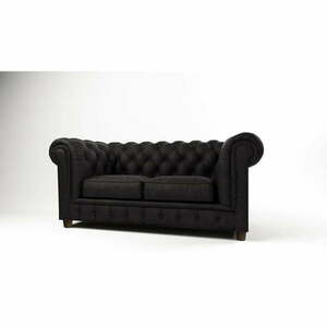 Czarna aksamitna sofa 178 cm Cambridge – Ropez obraz