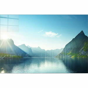 Szklany obraz 100x70 cm Fjord – Wallity obraz