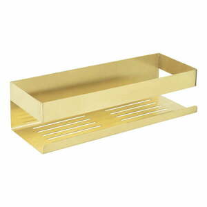 Samoprzylepna półka łazienkowa ze stali nierdzewnej w kolorze złota Genova – Wenko obraz