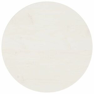 vidaXL Blat stołu, biały, Ø50x2, 5 cm, lite drewno sosnowe obraz