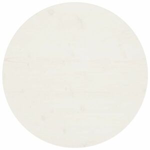 vidaXL Blat stołu, biały, Ø70x2, 5 cm, lite drewno sosnowe obraz