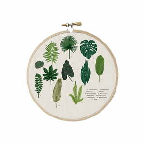 Dekoracja ścienna Surdic Stitch Hoop Leafes Index, ⌀ 27 cm obraz