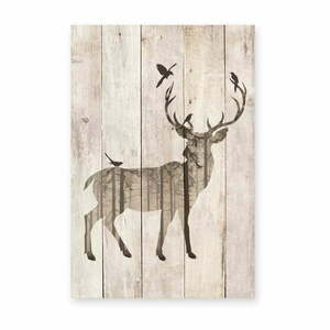 Drewniana tabliczka 40x60 cm Deer – Really Nice Things obraz