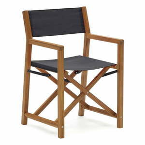 Czarno-naturalne drewniane krzesło ogrodowe Thianna – Kave Home obraz