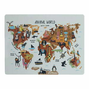 Mata stołowa Really Nice Things Animals Worldmap, 55 x 35 cm obraz