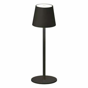Czarna lampa stołowa LED z metalowym kloszem, ściemniaczem i czujnikiem ruchu (wys. 38 cm) Tropea – Fischer & Honsel obraz