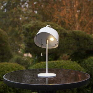 Biała ogrodowa solarna lampa LED Star Trading Cervia, wys. 36 cm obraz