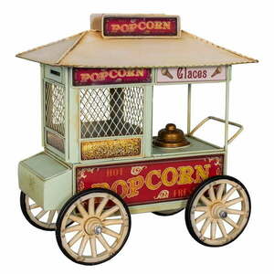 Metalowa mała dekoracja Popcorn Cart – Antic Line obraz
