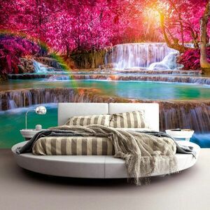 Tapeta samoprzylepna kaskadowe wodospady - Różowe kaskady obraz