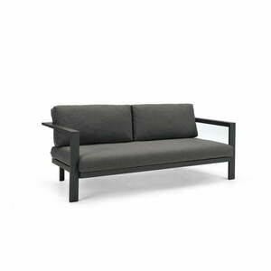 Ciemnoszara aluminiowa sofa ogrodowa Cubic – Diphano obraz