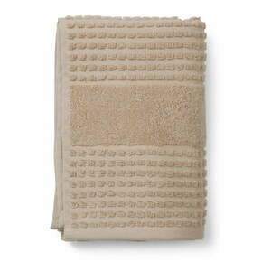 Beżowy ręcznik z bawełny organicznej 50x100 cm Check – JUNA obraz